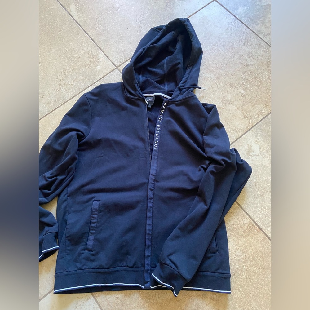 Armani exchange zip up hoodie